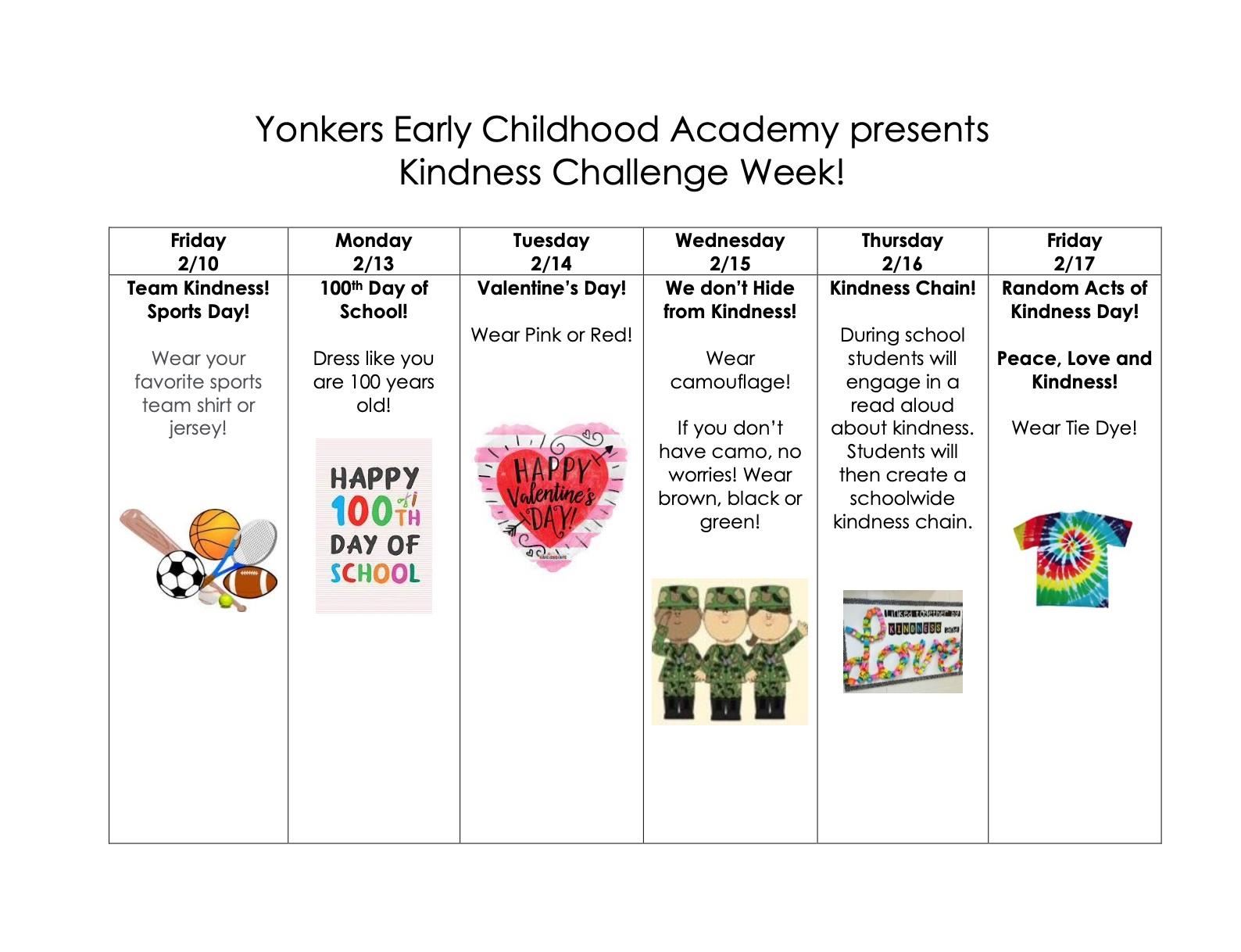  Kindness Challenge Week